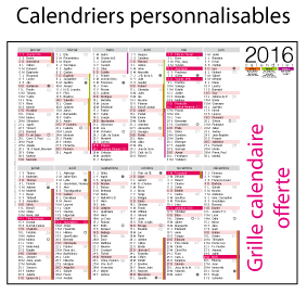 Impression calendrier personnalisable à petits prix.