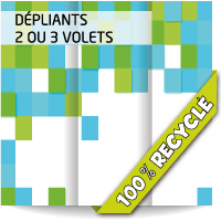 Dépliant. Papier 100% recyclé