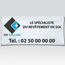 Impression banderole de 100 cm de largeur sur bache de 510g